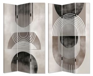 ΠΑΡΑΒΑΝ ΤΡΙΠΛΟ ΣΕ ΤΥΠΩΜΕΝΟ ΚΑΜΒΑ ΜΕ ΓΕΩΜΕΤΡΙΚΑ ΣΧΕΔΙΑ ΣΕ ΓΗΙΝΟΥΣ ΤΟΝΟΥΣ 180x120x2,5εκ.ANKOR 844098