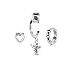 Victoria Silver Bee Earring Set