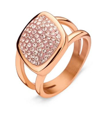 Victoria Rose gold colored pink stone ring