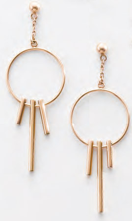 Victoria Rose gold earrings