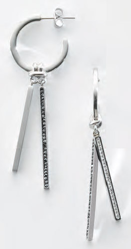 Victoria Silver Colored Stone Earrings