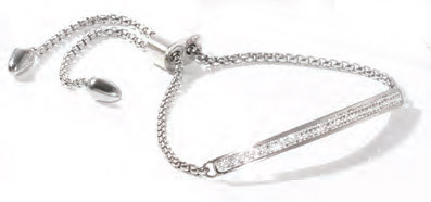 Victoria Silver-colored bracelet with white stones