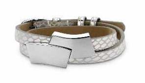 Victoria Silver-colored Leather Bracelet