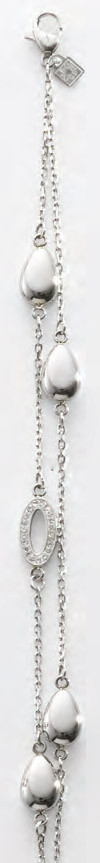 Victoria Silver-colored stone bracelet
