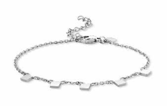 Victoria Silver-colored square patterned bracelet