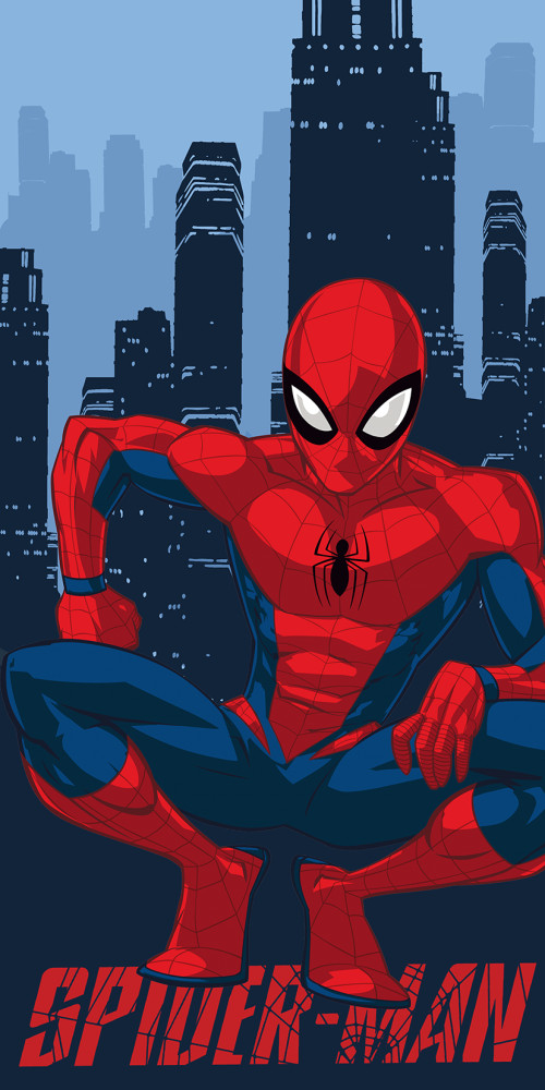 Spiderman City bath towel, beach towel 70x140cm