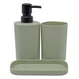 ΣΕΤ ΑΞΕΣΟΥΑΡ ΜΠΑΝΙΟΥ ΠΛΑΣΤΙΚΟ 3 ΤΕΜΑΧΙΩΝ ΣΕ ΦΥΣΤΙΚΙ ΜΑΤ ΧΡΩΜΑ ANKOR