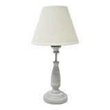 ΦΩΤΙΣΤΙΚΟ ΕΠΙΤΡΑΠΕΖΙΟ ΓΚΡΙ ΑΝΤΙΚΕ ΜΕ ΜΠΕΖ ΚΑΠΕΛΟ 19x19x37εκ.ANKOR