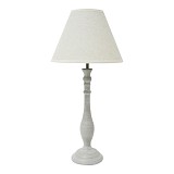 ΦΩΤΙΣΤΙΚΟ ΕΠΙΤΡΑΠΕΖΙΟ ΓΚΡΙ ΑΝΤΙΚΕ ΜΕ ΜΠΕΖ ΚΑΠΕΛΟ 21x21x49εκ.ANKOR