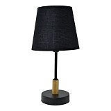 ΦΩΤΙΣΤΙΚΟ ΕΠΙΤΡΑΠΕΖΙΟ ΜΕΤΑΛΛΙΚΟ ΣΕ ΜΑΥΡΟ ΧΡΩΜΑ ΜΕ ΞΥΛΙΝΗ ΔΙΑΚΟΣΜΗΣΗ 16x16x30εκ. ANKOR