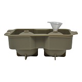 ΠΑΓΟΘΗΚΗ ΣΦΑΙΡΑ ΑΠΟ ΣΙΛΙΚΟΝΗ 2 ΘΕΣΕΩΝ ΣΕ TAUPE ΧΡΩΜΑ 16,5x7,5x6,5εκ. ANKOR