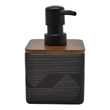 DISPENSER ΠΟΛΥΕΣΤΕΡΙΚΟ ΜΑΥΡΟ ΤΕΤΡΑΓΩΝΟ ΜΕ ΞΥΛΟ ΑΚΑΚΙΑΣ 8,3x8,3x13,5εκ.ANKOR  846689