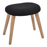 ΣΚΑΜΠΟ ΥΦΑΣΜΑΤΙΝΟ ΣΕ ΜΑΥΡΟ ΧΡΩΜΑ ΜΕ ΞΥΛΙΝΑ ΠΟΔΙΑ 40x30x40εκ. ANKOR  845996