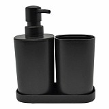 ΣΕΤ ΑΞΕΣΟΥΑΡ ΜΠΑΝΙΟΥ ΠΛΑΣΤΙΚΟ 3 ΤΕΜΑΧΙΩΝ ΣΕ ΜΑΥΡΟ ΜΑΤ ΧΡΩΜΑ ANKOR  850051