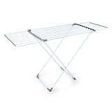 Απλώστρα Δαπέδου Μεταλλική Επεκτεινόμενη 18m Λευκή με Γκρι Ενώσεις | ANKOR  850334