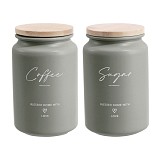 ΣΕΤ 2 ΜΕΤΑΛΛΙΚΑ ΒΑΖΑ ΛΑΔΙ ΜΕ ΜΠΑΜΠΟΥ ΚΑΠΑΚΙ Coffee Sugar 9,5x15,2εκ. ANKOR  850518