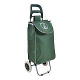 ΚΑΡΟΤΣΙ ΛΑΪΚΗΣ ΜΕΤΑΛΛΙΚΟ ΜΕ ΠΡΑΣΙΝΟ ΣΑΚΟ ΚΑΙ ΣΧΕΔΙΟ REYCLE 35x27x94εκ. ANKOR