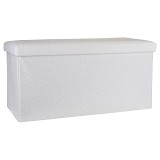 ESTIA ΣΚΑΜΠΟ CUBE TEDDY ΜΕ ΑΠΟΘΗΚΕΥΤΙΚΟ ΧΩΡΟ 76Χ38cm ΛΕΥΚΟ