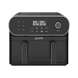 ESTIA Φριτέζα Αέρος Duo Fry 1700W 11L με Διπλό Μοτέρ & Ταυτόχρονο Μαγείρεμα 2 Γευμάτων