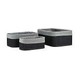 ESTIA ΚΑΛΑΘΙ ΟΡΓΑΝΩΣΗΣ BAMBOO ESSENTIALS ME ΕΠΕΝΔΥΣΗ ΣΕΤ 3ΤΕΜ. ΜΑΥΡΟ