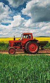Tractor Field Work hand towel face towel, towel 30x50cm