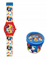 Disney Mickey  Bubble analog watch in metal box