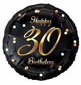 Happy Birthday B&C Gold Happy Birthday 30 foil balloon 36 cm