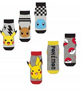 Pokémon Pika-Eevee-Squirtle kids no-show socks 23-34