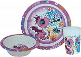 Dragon Dragon, Glam dinnerware set, micro plastic set in Box
