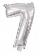 Number Silver, Silver Number 7 Foil Balloon 95 cm