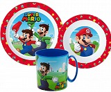 Super Mario tableware set, micro plastic set with 350 ml mug