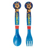 Paw Patrol Pup Power plastic cutlery set - 2 pieces