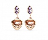 Victoria Rose Gold Colored Gemstone Earrings
