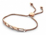 Victoria Rose gold colored bracelet with white stones
