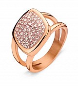 Victoria Rose gold colored pink stone ring