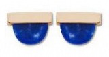 Victoria Rose gold colored blue patterned earrings
