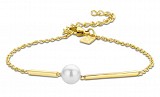 Victoria Gold-Colored White Pearl Bracelet