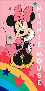Disney Minnie  Rainbow Star bath towel, beach towel 70x140 cm