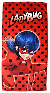Miraculous Ladybug Dots bath towel, beach towel 70x140cm