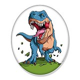 Dinosaur Attack-shaped decorative pillow, 35 cm