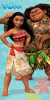 Disney Vaiana bath towel, beach towel 70x140cm