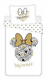 Disney Minnie  Gold bedding set 140×200cm, 70×90 cm