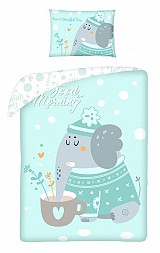 Elephant kids bedding set 100×135cm, 40×60 cm