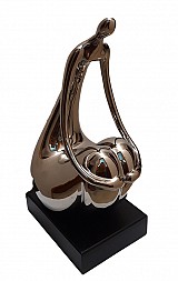 Κεραμική Διακοσμητική Φιγούρα Γυναίκας Με Μαύρη Βάση