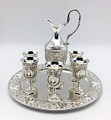 Επάργυρα Ποτήρια Λικέρ Με Κανατάκι Και Δίσκο Σετ 8τεμ 101HQ23212