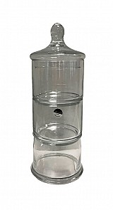 Φοντανιέρα Γυάλινη Λευκή 3 Θέσεων