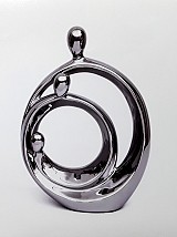 Κεραμικό Διακοσμητικό Ασημί 24.5X9.5X32εκ.