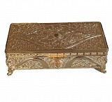 Μπιζουτιέρα Επάργυρη Λακαριστή Χρυσή 7.5x10.5x23cm