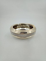 Διακοσμητικό Σαμπανιζέ Κεραμικό Σταχτοδοχείο Με Στρας 15x15x5.5cm