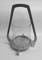 Διακοσμητικό Φανάρι Ασημί Μεταλλικό 21x21x31εκ.